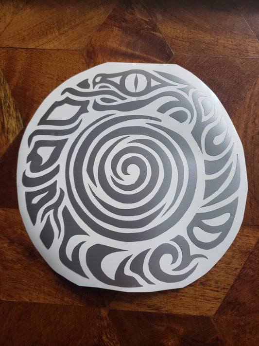 Jormungandr Swirl Permanent Vinyl Sticker