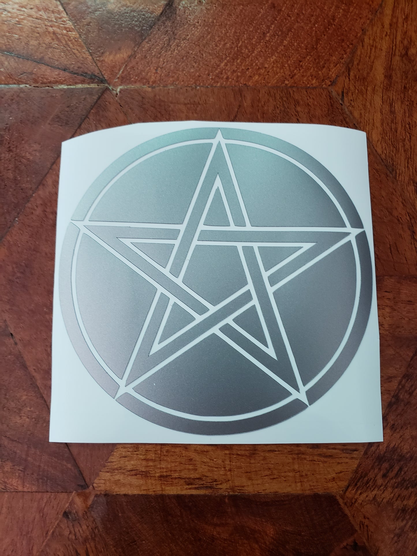 Pentacle Star Bold Line Permament Sticker